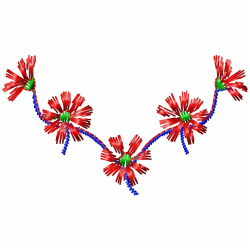 Flowers And Tree Embroidery Design 7 Flowers And Tree Embroidery Design 7